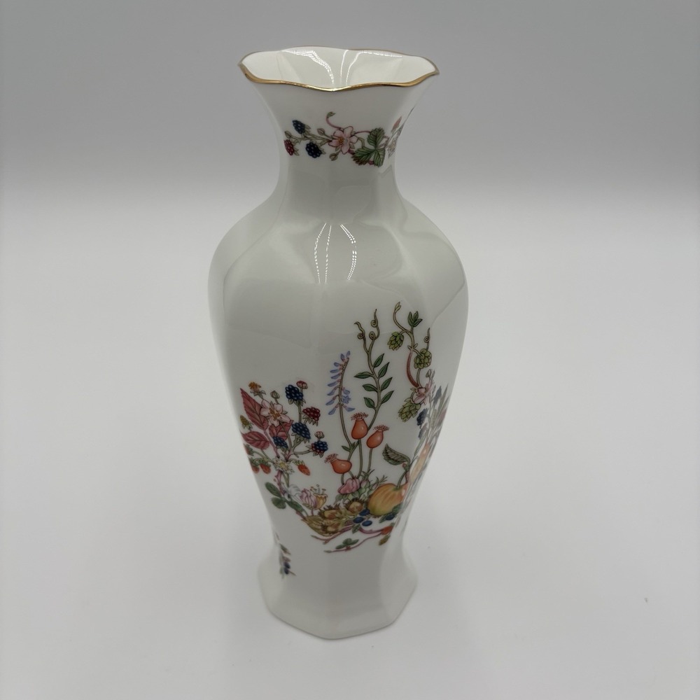 Aynsley Bud Case SOMERSET Floral Fruit Pattern Fine Bone China Made In England